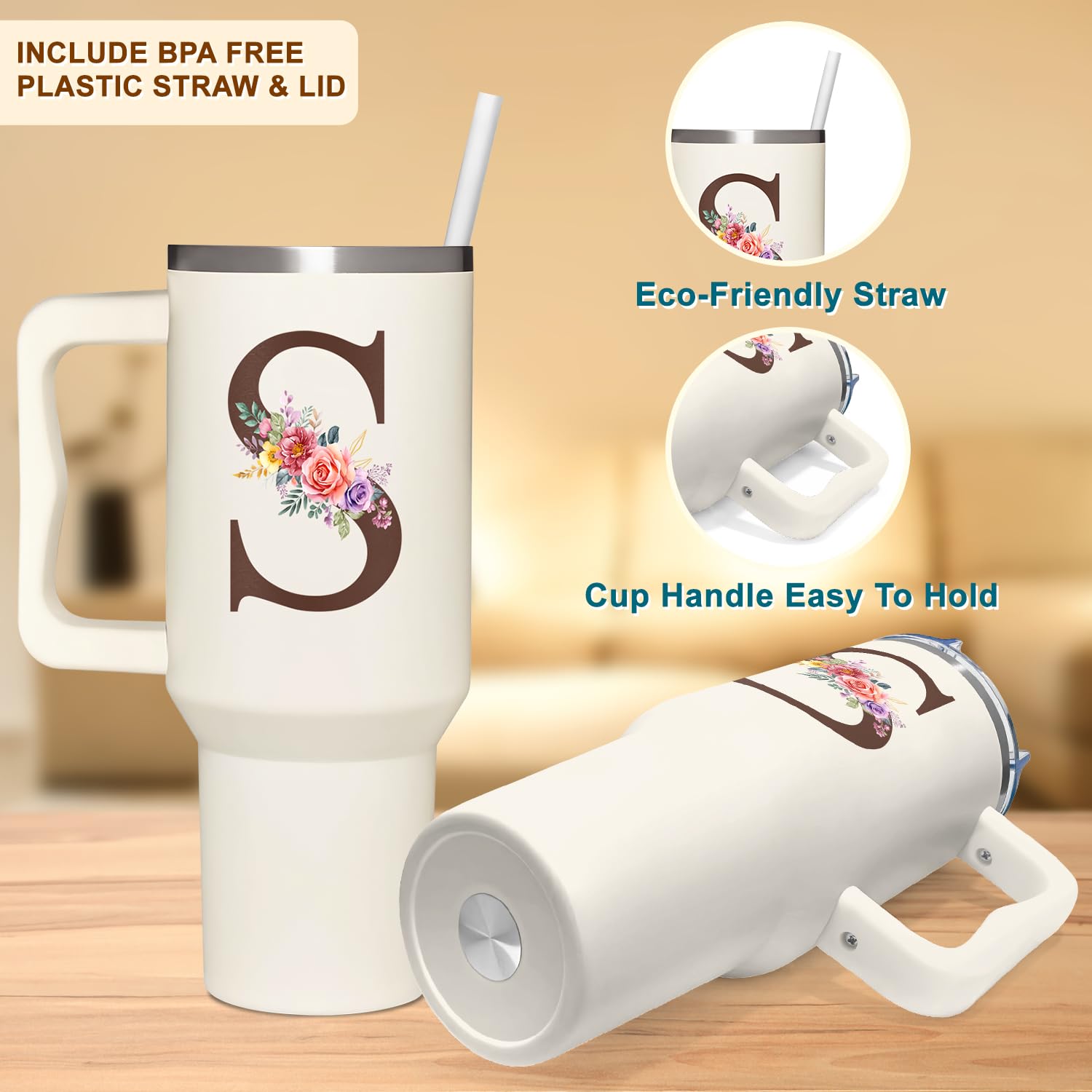 TAMUNBEE tumbler 40oz acero inoxidable 18-8, duradero y seguro.