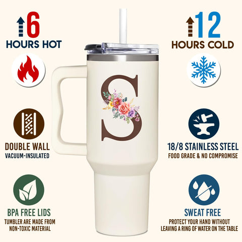 TAMUNBEE tumbler 40oz aislamiento doble, mantiene bebidas a la temperatura.