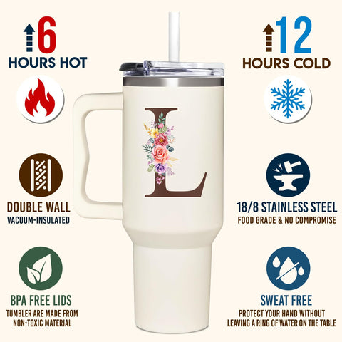 TAMUNBEE tumbler de doble pared aislado, mantiene la temperatura de la bebida