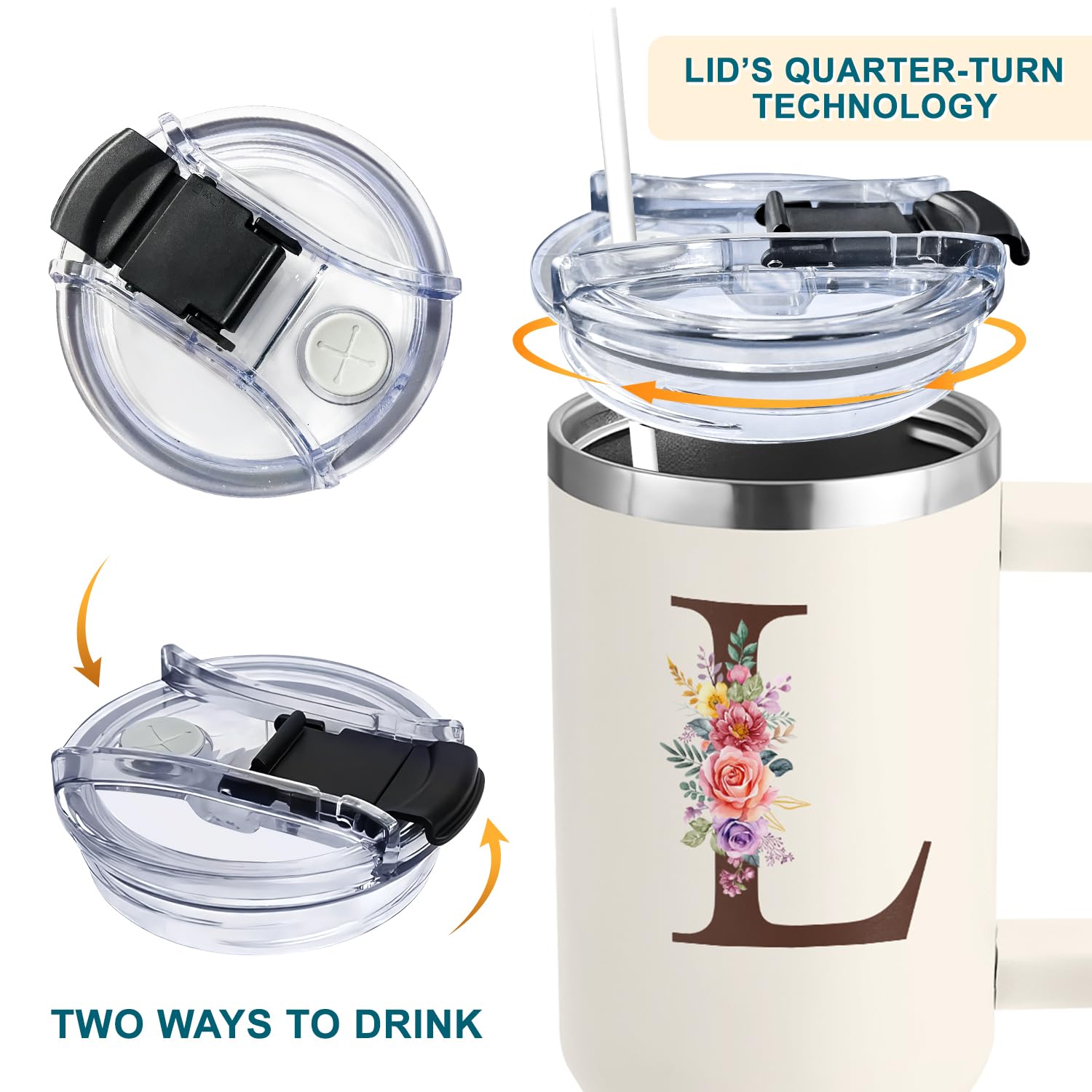 TAMUNBEE tumbler con monograma de iniciales, regalo único y elegante