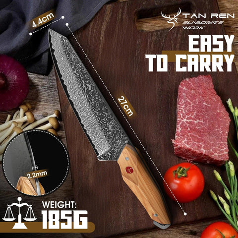 Funda de cuero TAN REN para transporte seguro del cuchillo