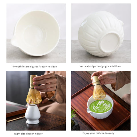 TANG PIN Set de Matcha, cuchara de bambú de 7 pulgadas para medir.