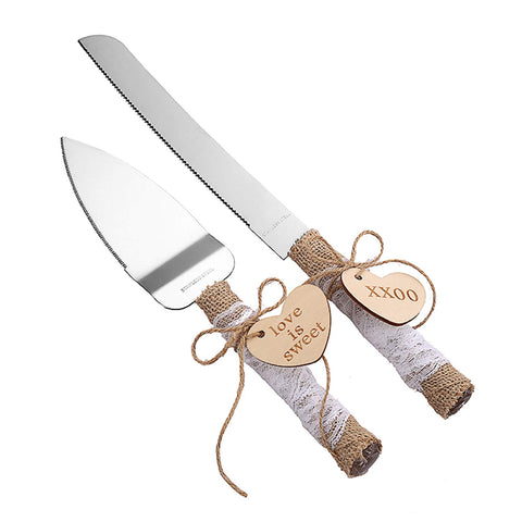 Tang Song cuchillo para torta con mango resinado, ideal para bodas.