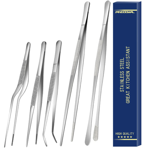 Pinzas Tangoowal de 12 pulgadas con agarre preciso para emplatar delicado