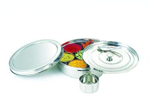 Tapa hermética del Masala Dabba para conservar especias y evitar polvo