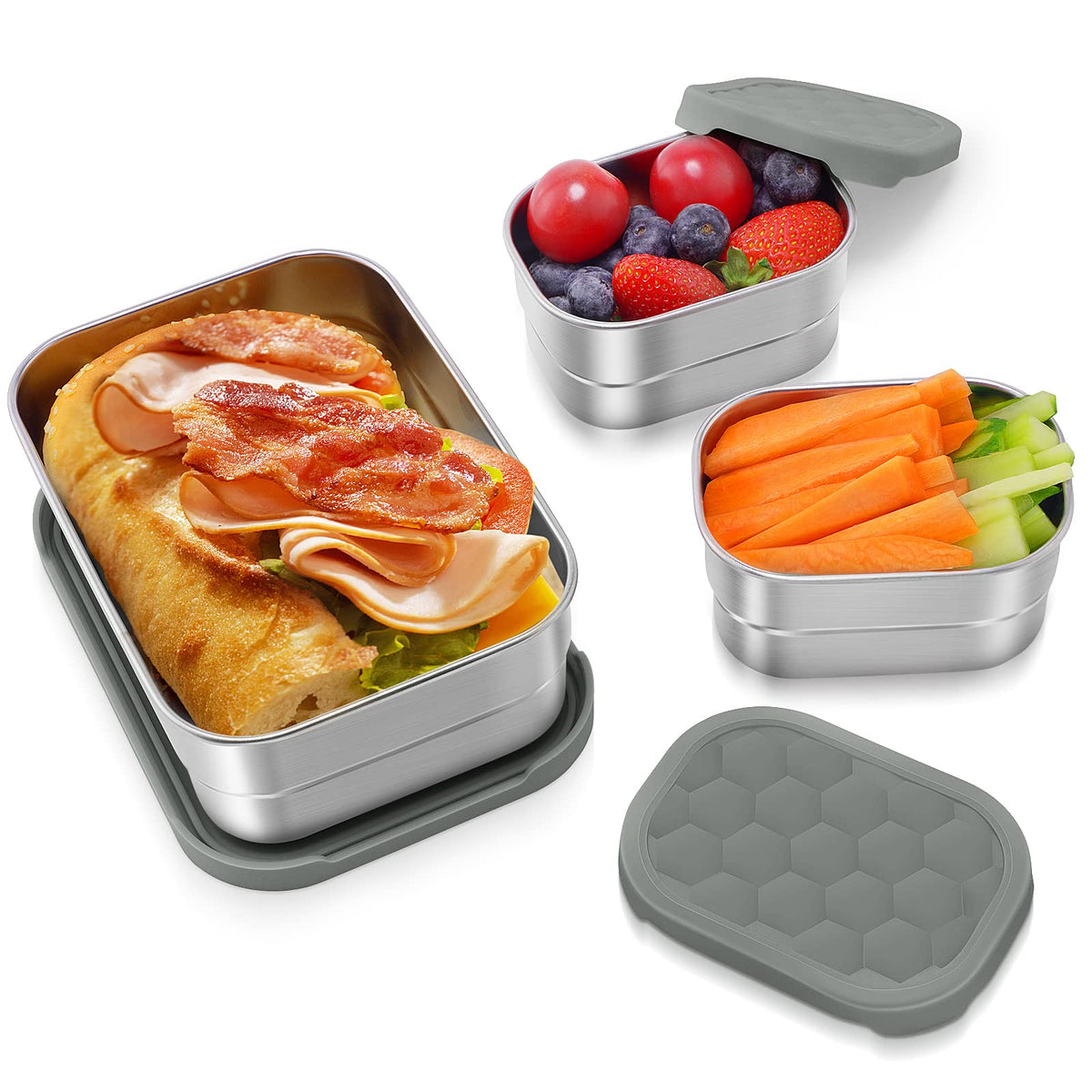 Tanjiae lonchera grande 25 onzas con tapa de silicona, para comidas completas.