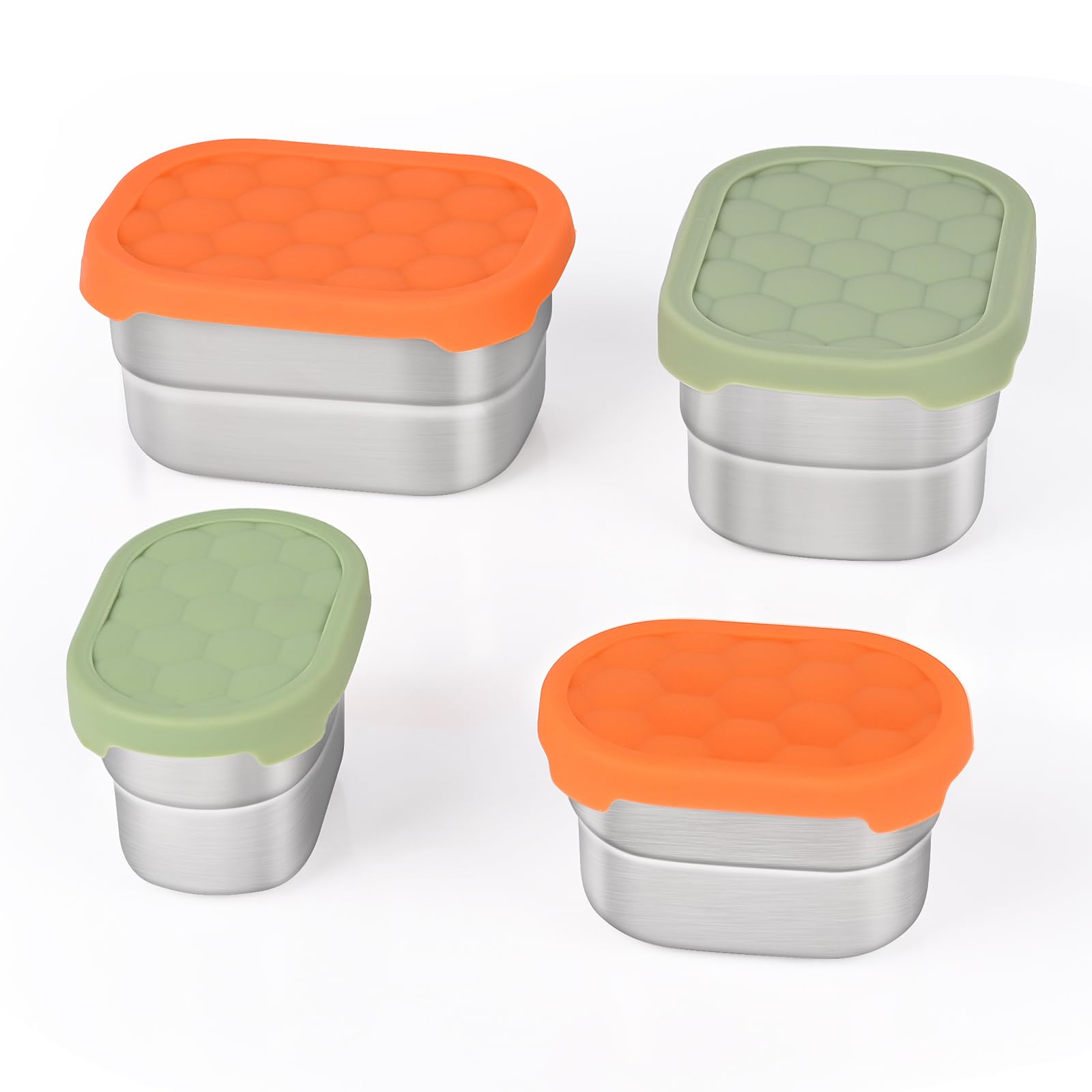 Conjunto Tanjiae para meriendas en acero inoxidable, duradero para la escuela.