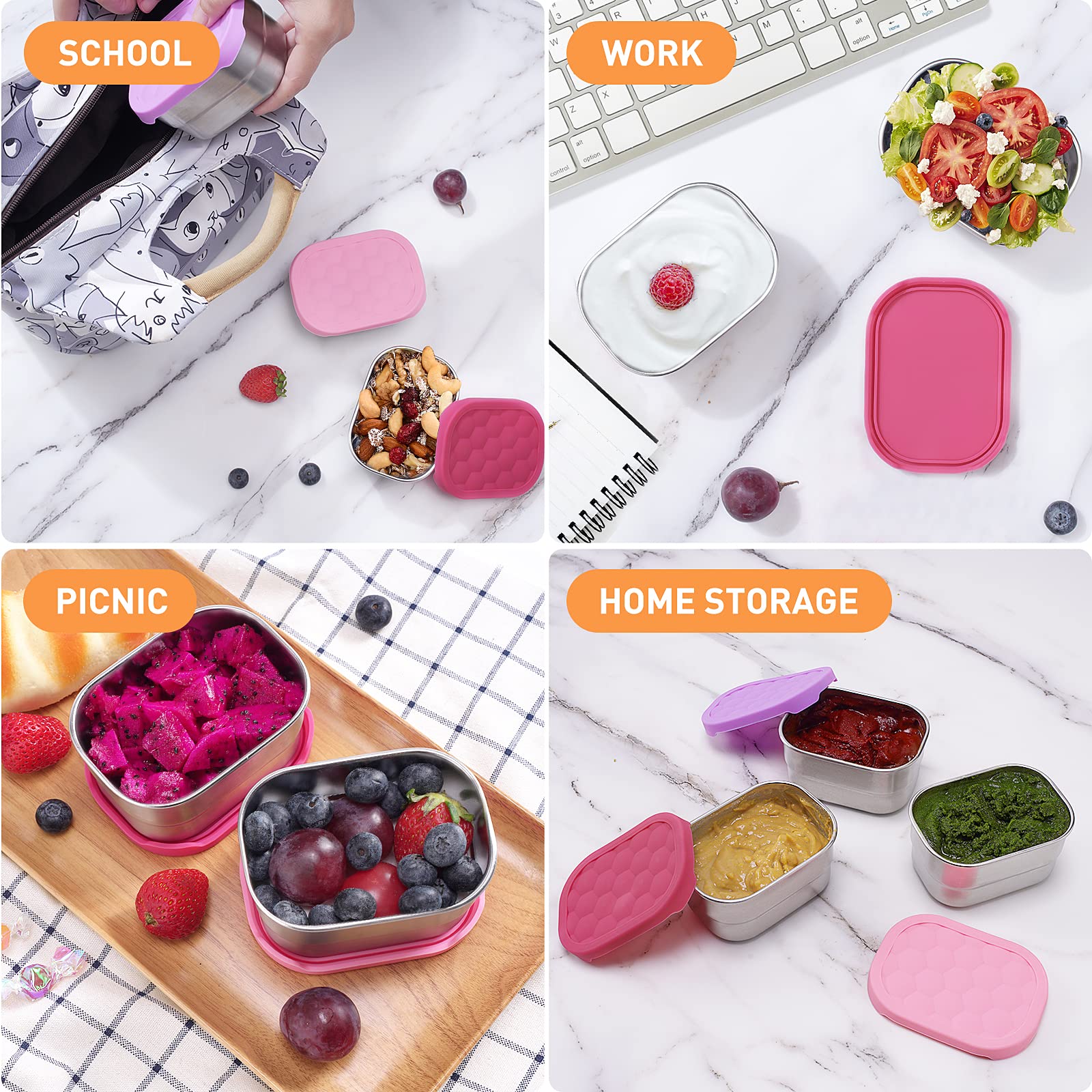 Tanjiae 8oz, ideal para porciones, meriendas, salsas y fruta para niños.