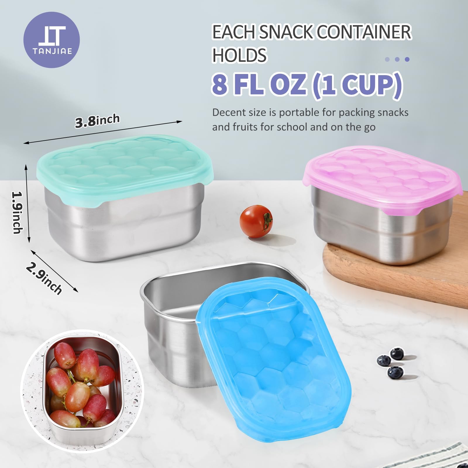 Tanjiae Snack Pro modelo apilable para ahorro de espacio en nevera