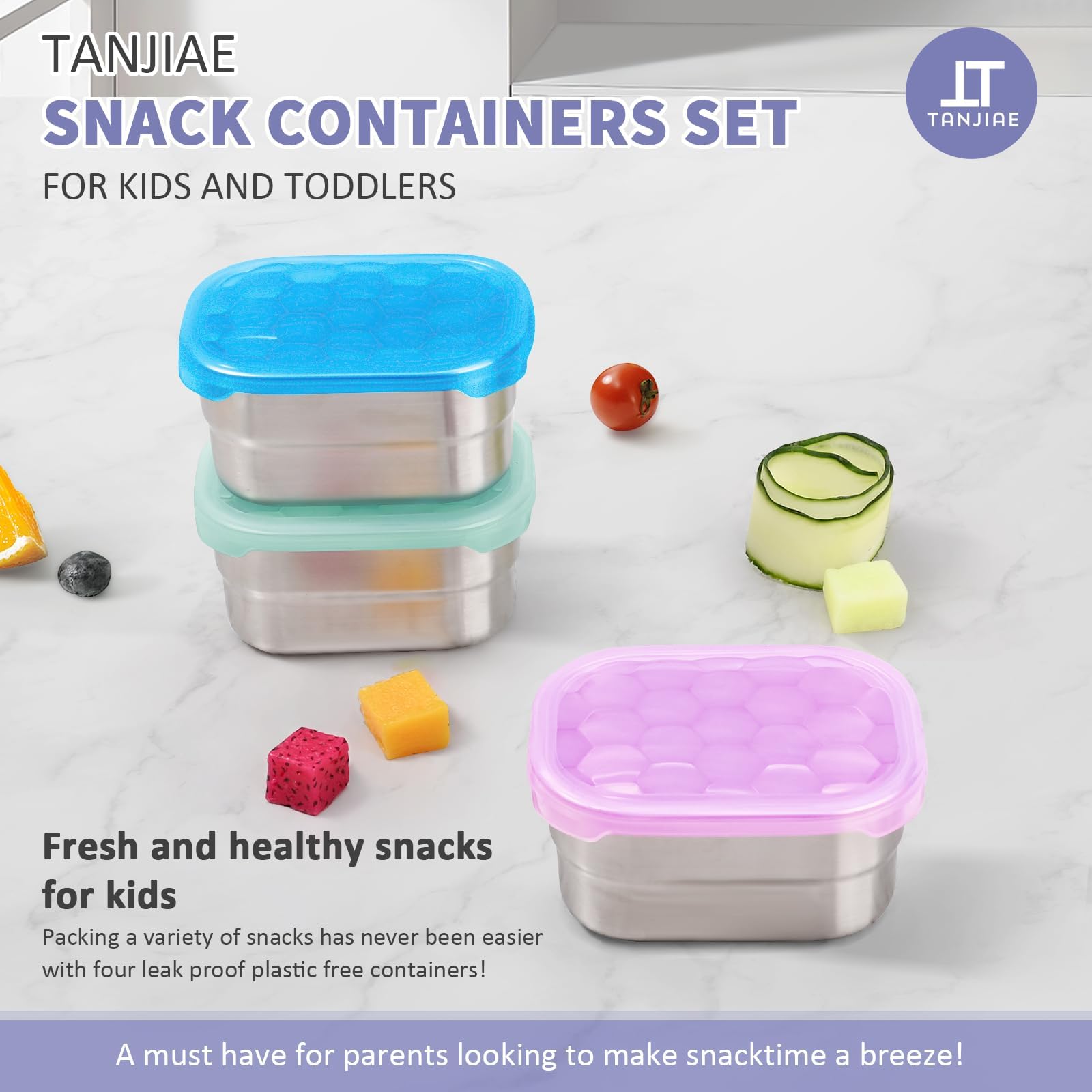 Tanjiae Snack Pro diseño compacto de 1 taza para meriendas escolares