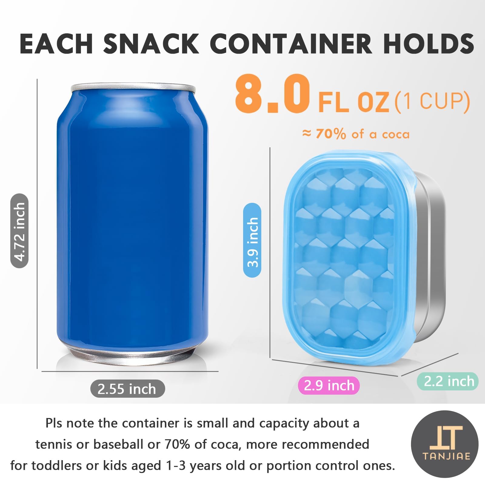 Tanjiae Snack Pro tapa de silicona 100% pura con cierre hermético para niños