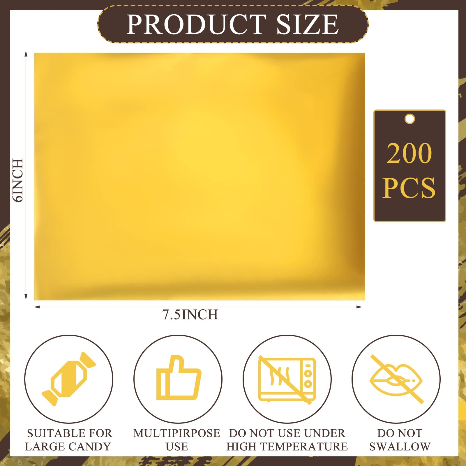 Tanlade aluminio dorado para barras de chocolate, mejora la presentación en la mesa de dulces.