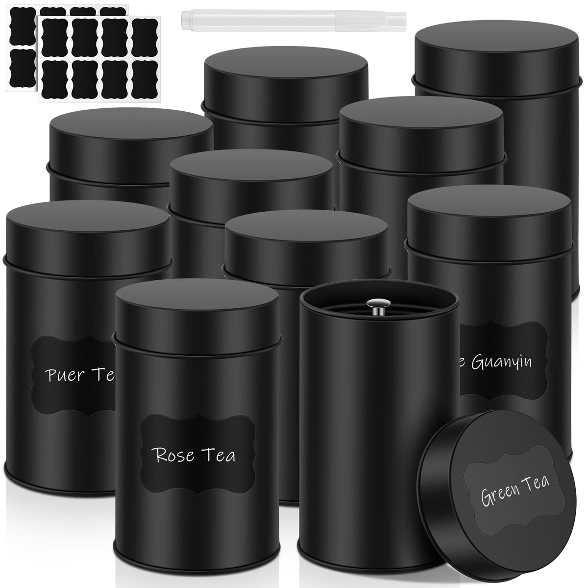 Tanlade latas de té con cierre hermético doble para conservación del aroma