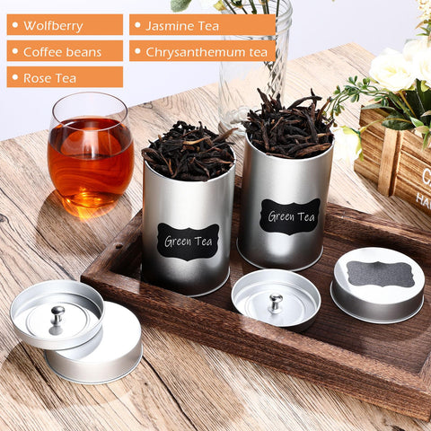 Conjunto de tres latas Tanlade para té, organización y almacenamiento.