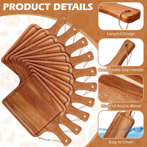 Tanlade tabla para pizza y aperitivos con superficie estable.