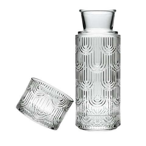 TANMESSO jarras para cabecera con vaso y tapa, ideal para sorbos nocturnos