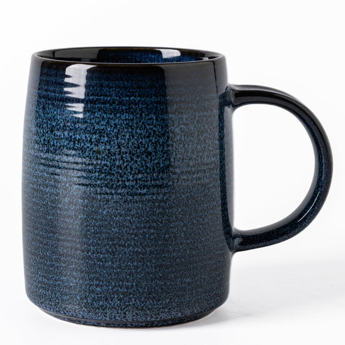 TaoTaojarvie: taza cerámica 22 oz grande azul, ideal para café matutino.
