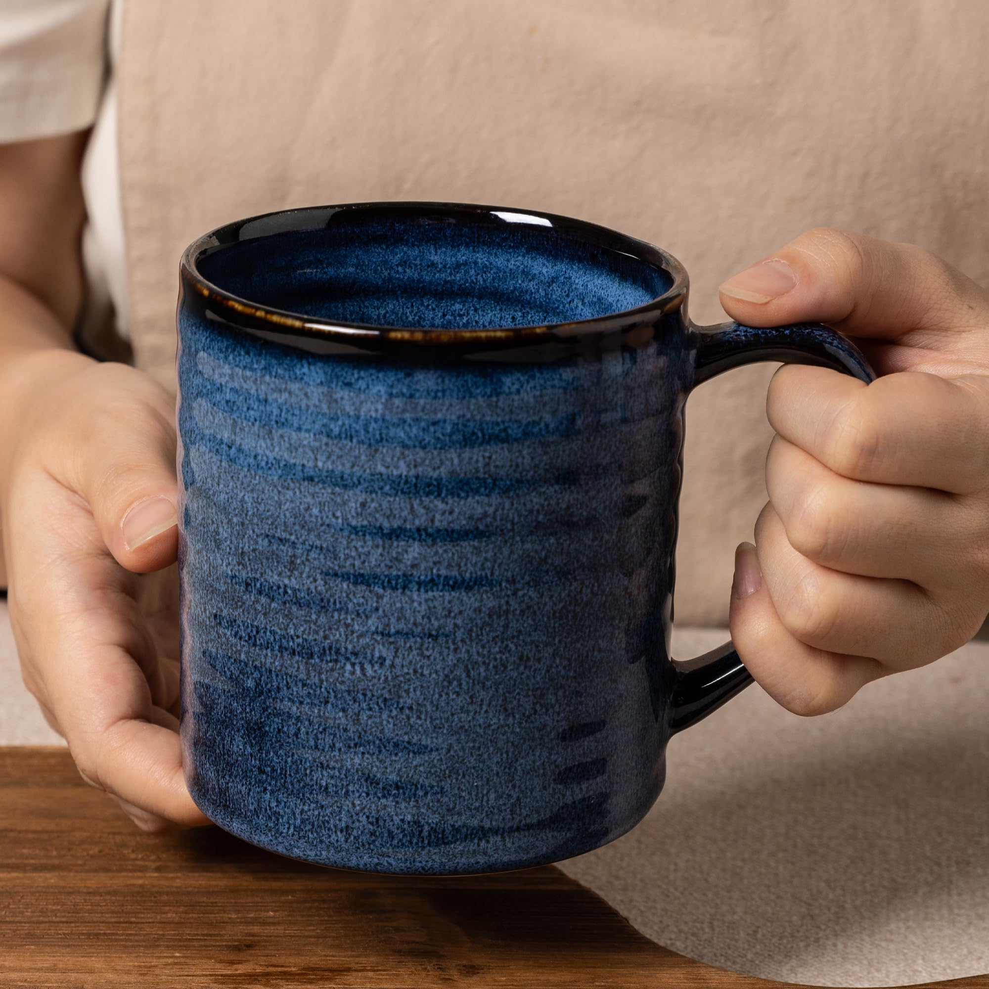 TaoTaojarvie taza cerámica 23oz, glaseado transmutación, colores únicos en cada taza.