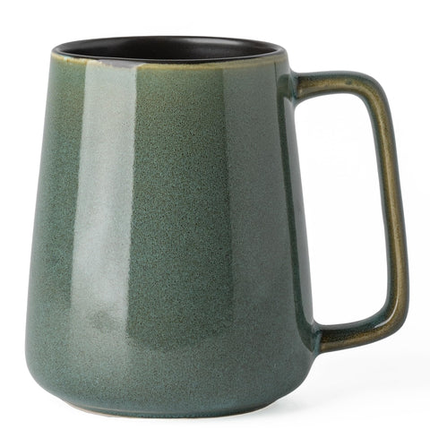Taza TaoTaojarvie de 24 onzas verde con asa amplia, ideal para café diario