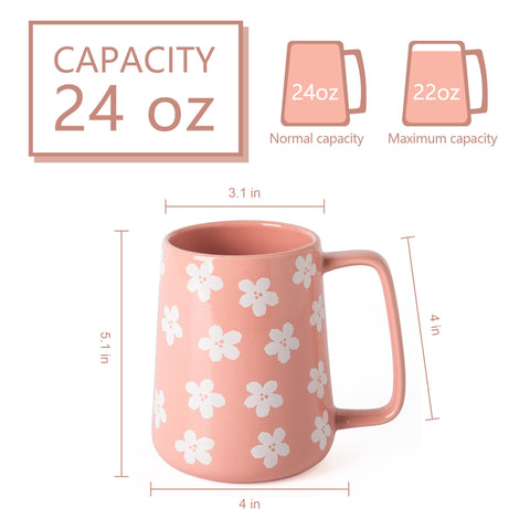 TaoTaojarvie Taza cerámica con asa grande para un agarre cómodo.