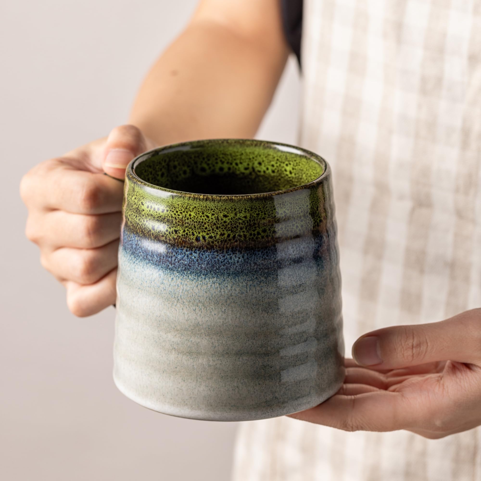 TaoTaojarvie taza cerámica boca amplia, diseño ergonómico para beber cómodo.