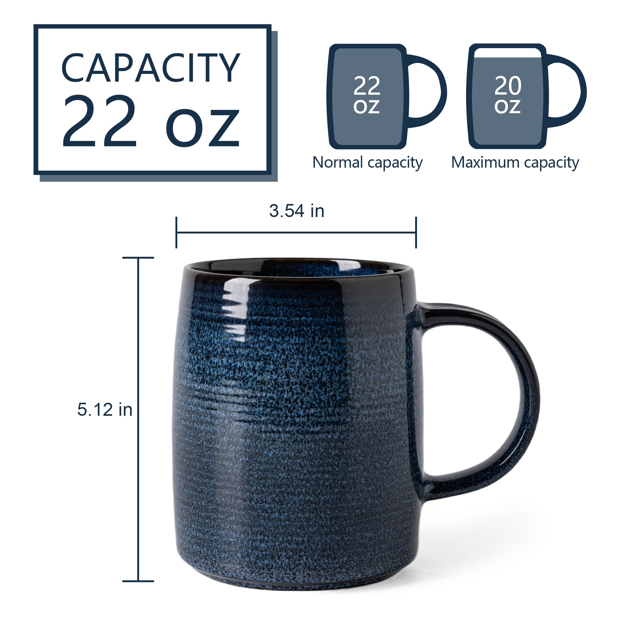 Taza TaoTaojarvie con glase transmutación, diseño único que realza colores.
