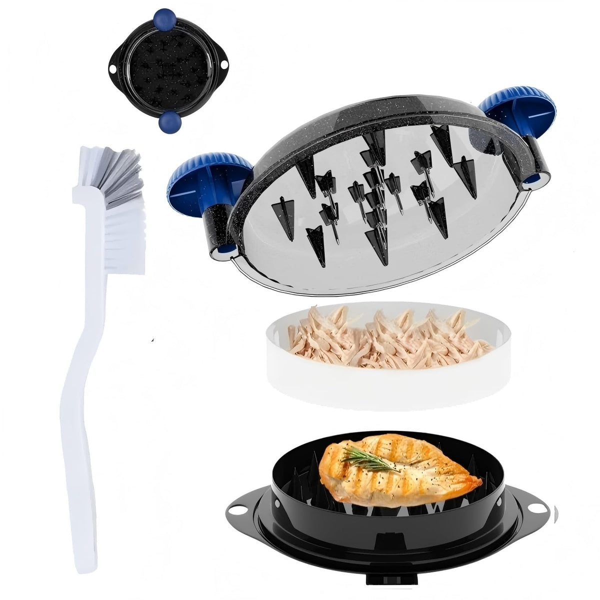 TAREG deshilachador con garras de acero inoxidable para pollo y carne.