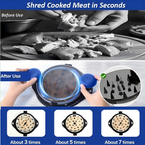 TAREG Deshebrador de Pollo con plato desmontable para volcar la carne desmenuzada.