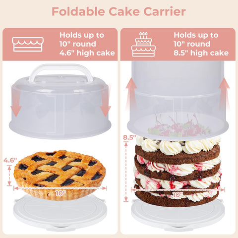 Portatorta de Targihoemt en uso para torta redonda, ideal para reparto de fiestas