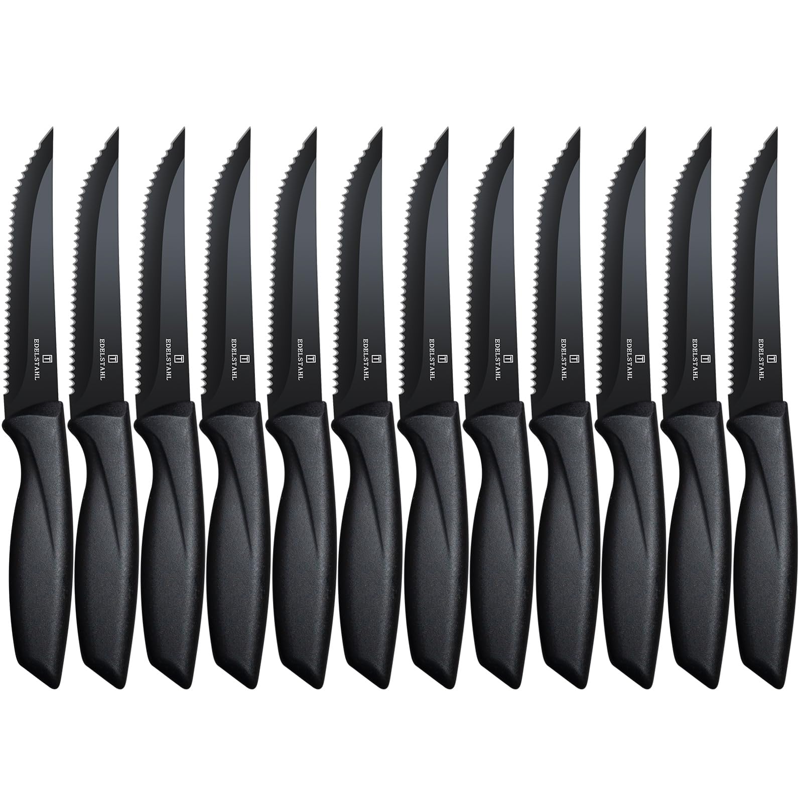 Cuchillo Targzier para carne serrados con mango ergonómico negro