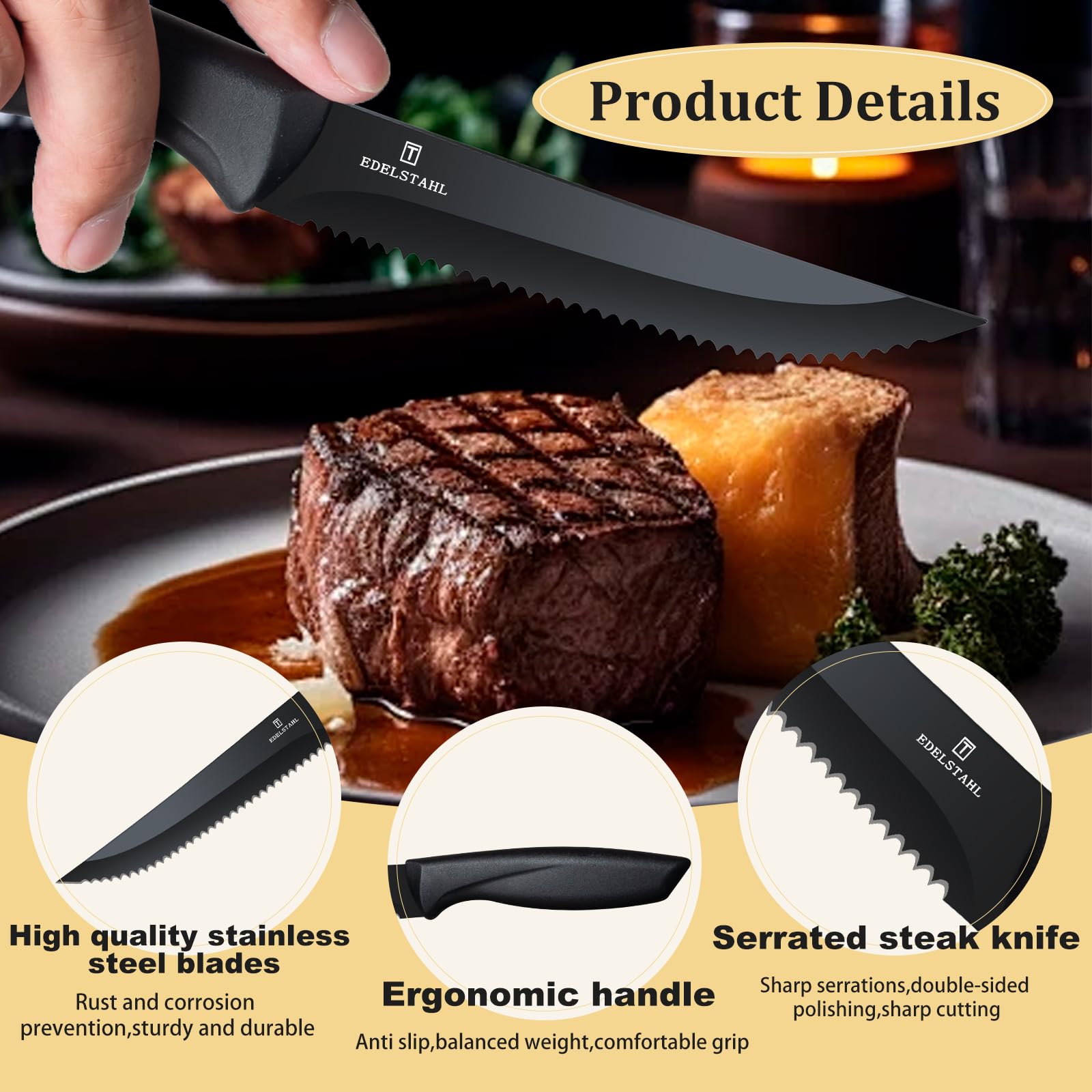 Mango ergonómico negro de Targzier para un agarre cómodo