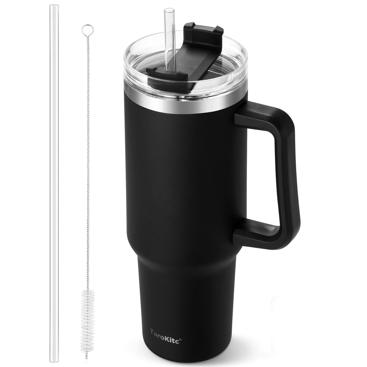 TaroKitc vaso termico 40oz con tapa y pajilla, mantiene bebidas frías por horas