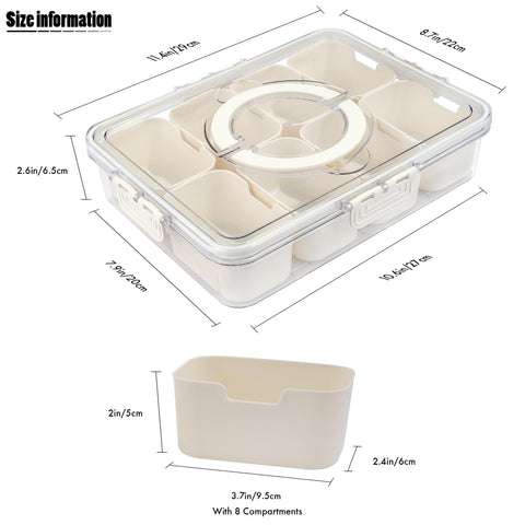 Tarose Snackle Box con divisiones removibles para separar snacks