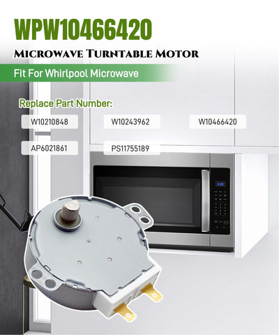 Taruimoo pieza de reemplazo para microondas, compatible con Whirlpool para montaje sencillo.