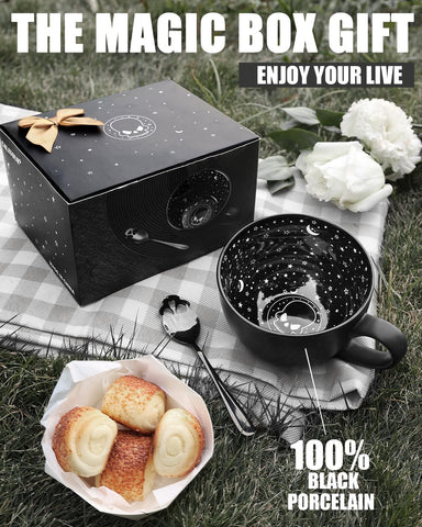 Taruzil empaque regalo elegante para taza y cuchara; ideal para aniversarios