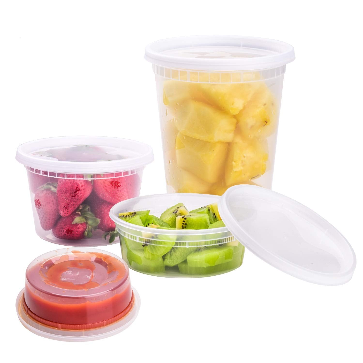TashiBox 8 oz con tapa hermética para porciones frescas.