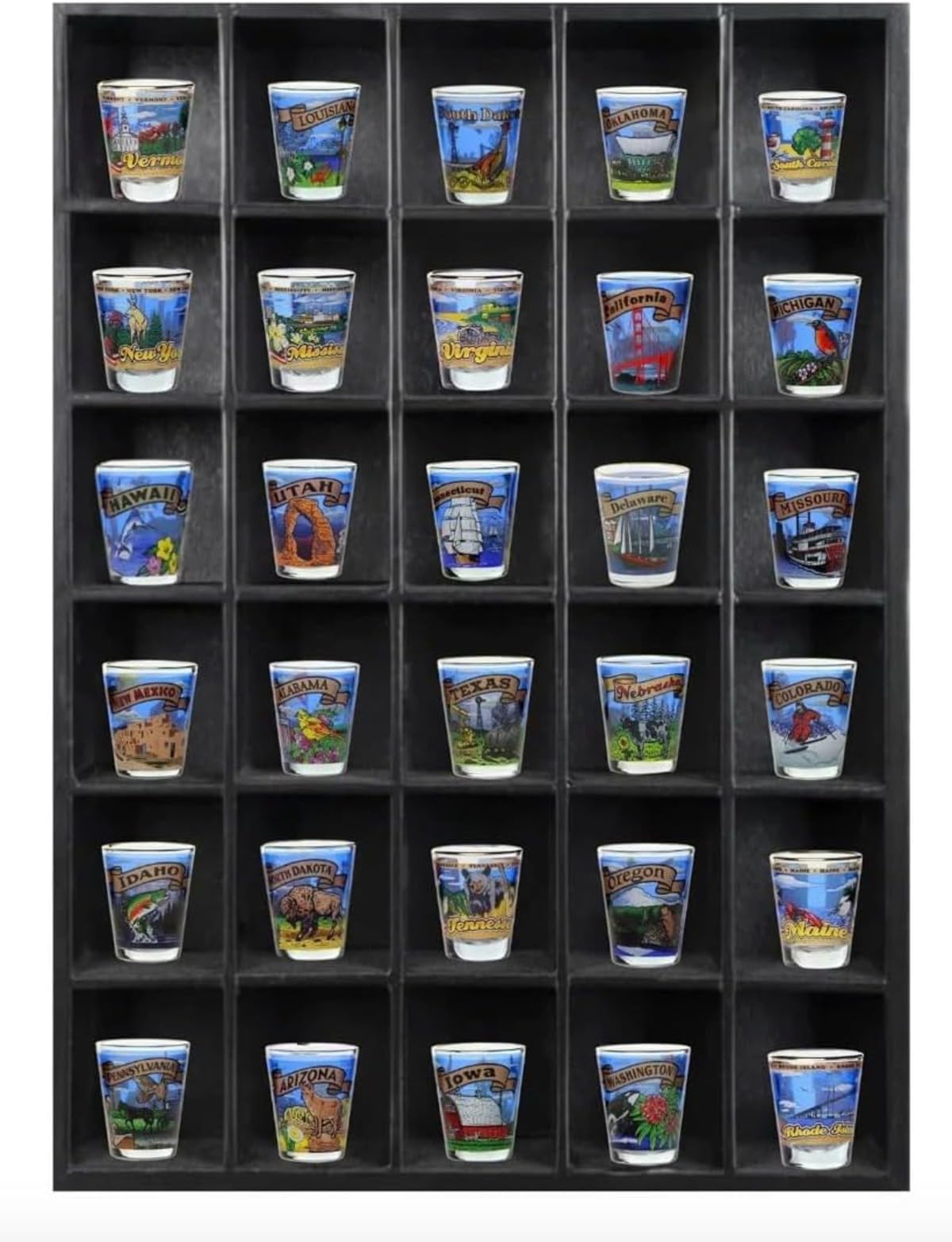 Tasse Verre estante vitrina para chupitos 30, ideal para exhibir tu colección.