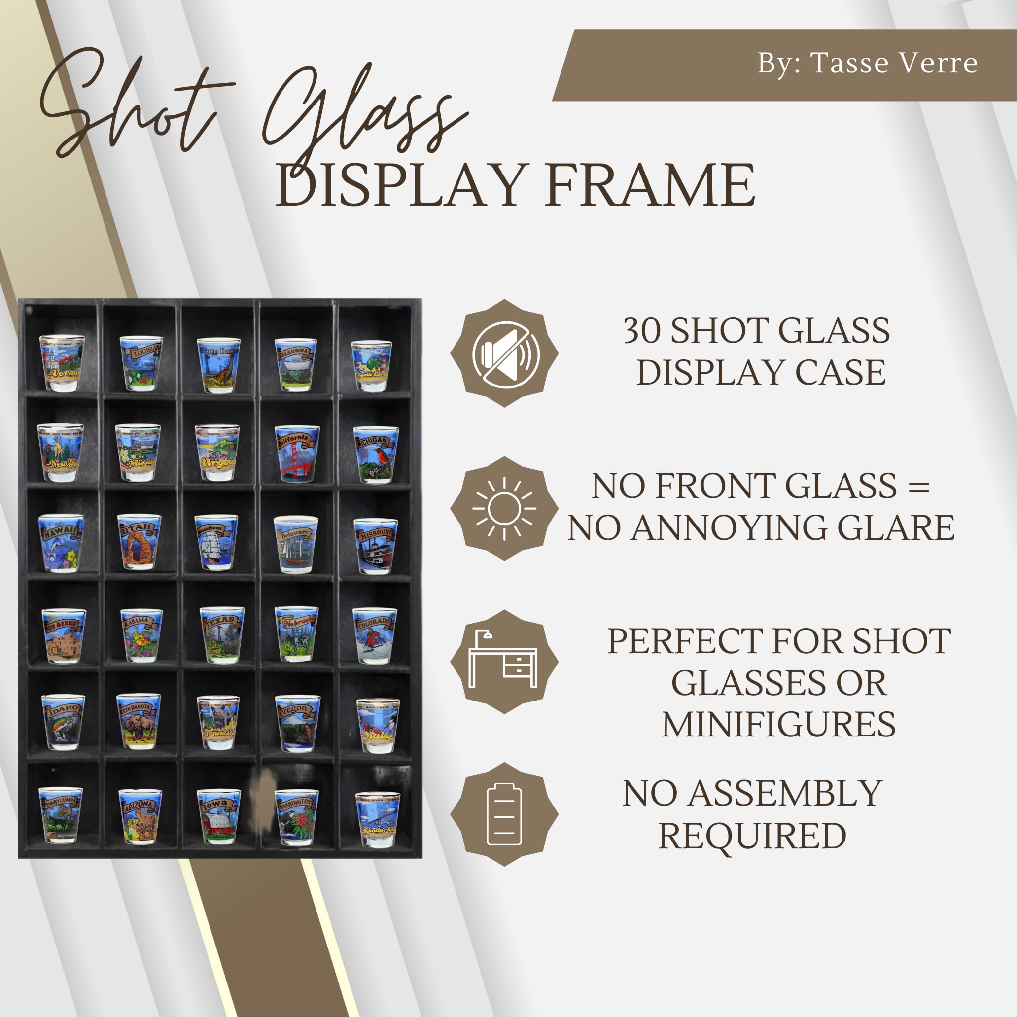 Tasse Verre vitrina para minifiguras 60, organiza tu colección con estilo.