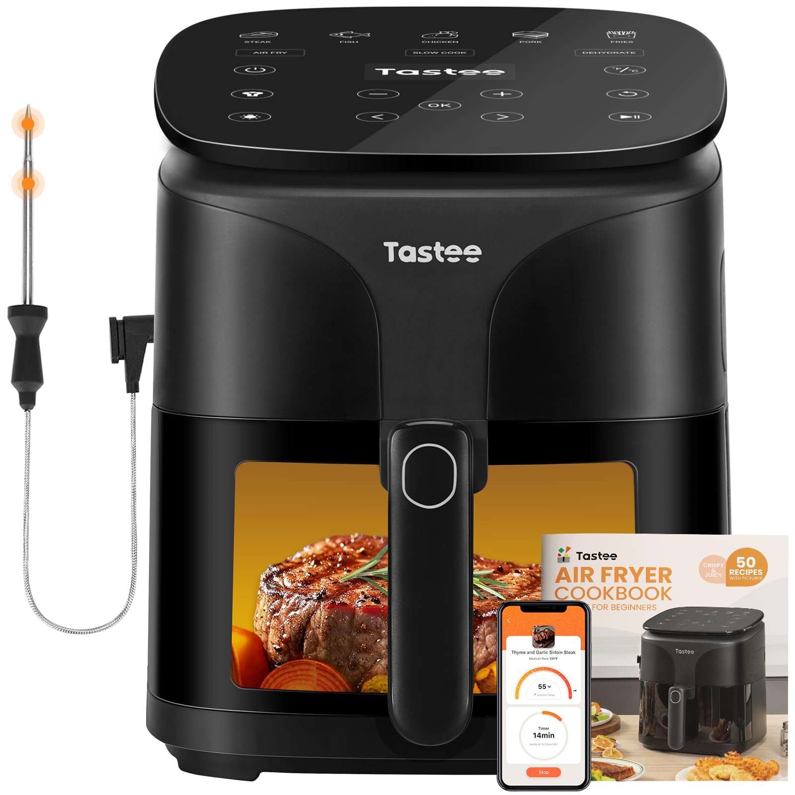 Tastee Air Fryer con panel digital para ajustes rápidos y resultados uniformes