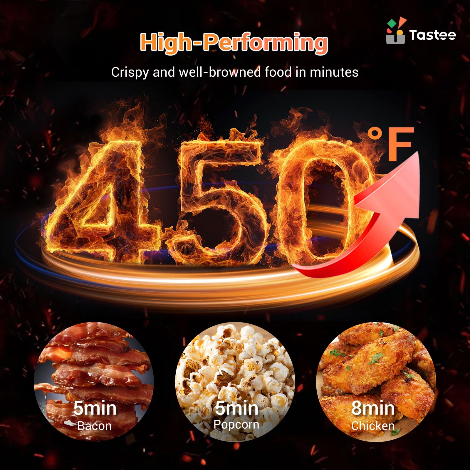 Tastee Air Fryer con sensor dual para cocción de carnes jugosas