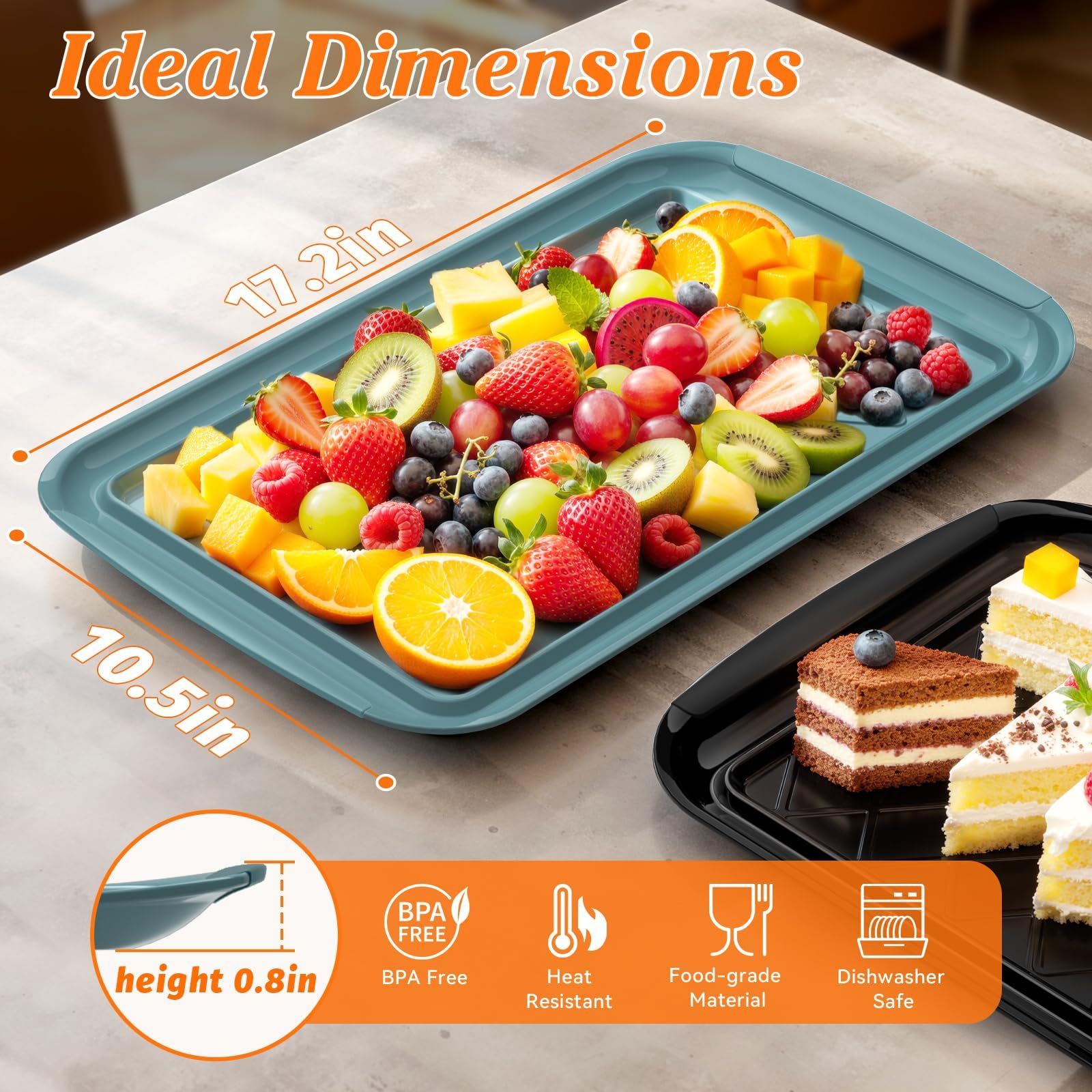 Bandeja TasticTotes para servir carnes cocidas, sabores y jugos contenidos