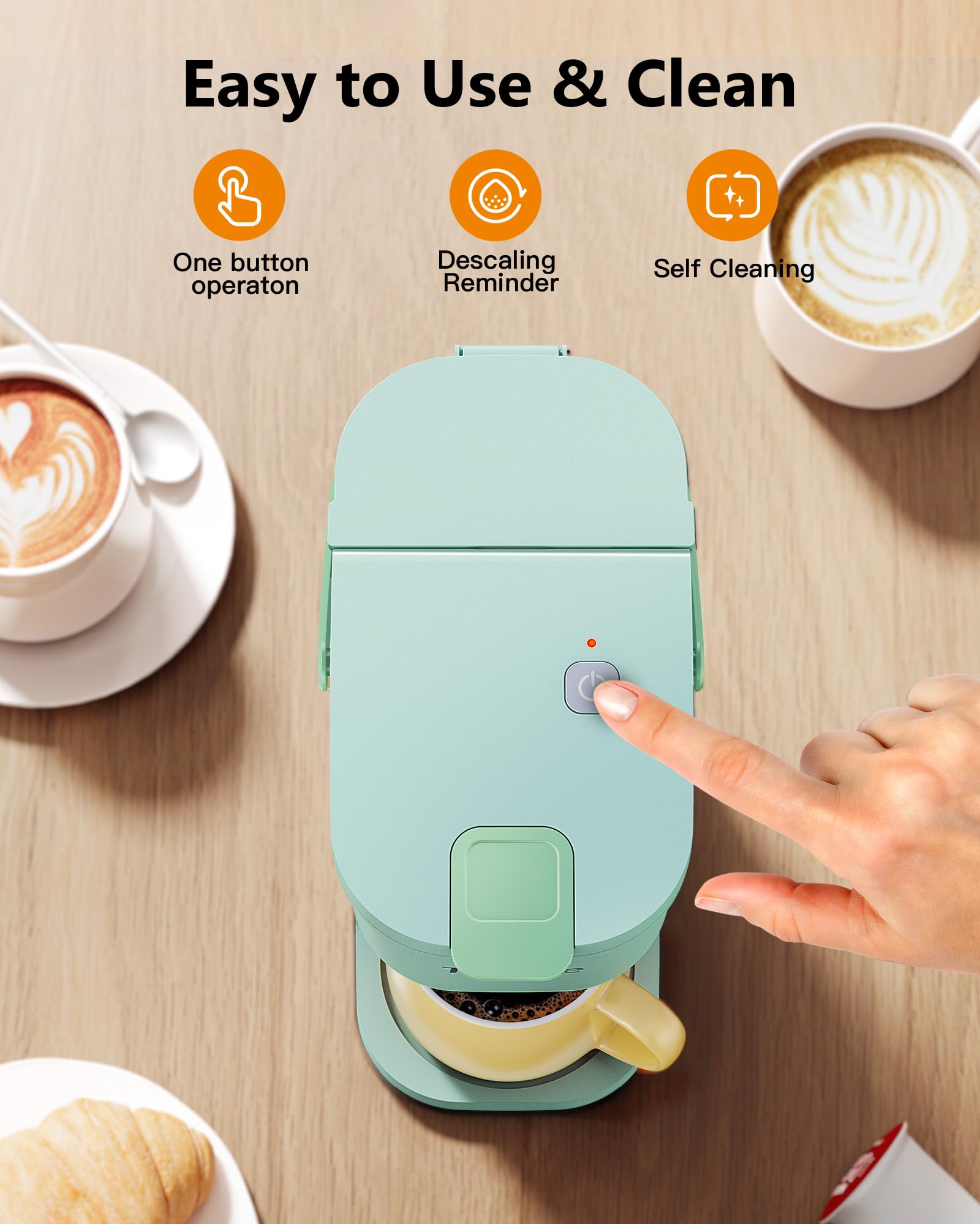 Diseño compacto de 800 W, ideal para espacios pequeños.
