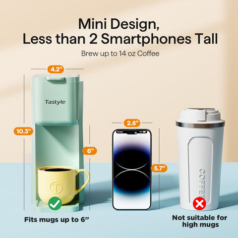 Tastyle Mini vista superior con modo hielo para café refrescante