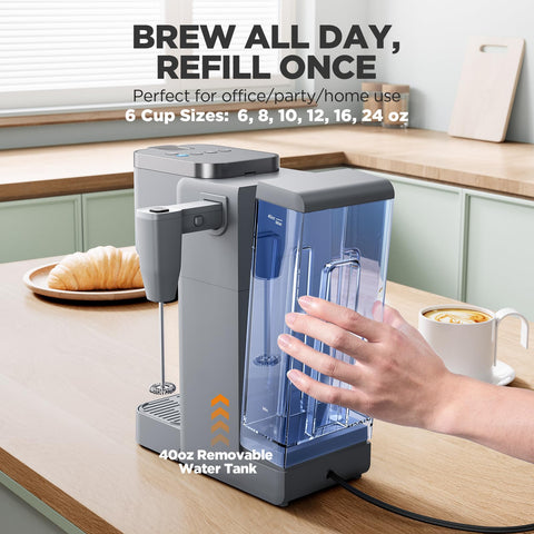 Tastyle cafetera para tazas de viaje de hasta 7,3 pulgadas.