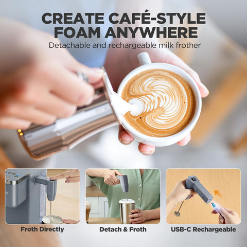 Tastyle cafetera con seis tamaños de taza para mayor flexibilidad.