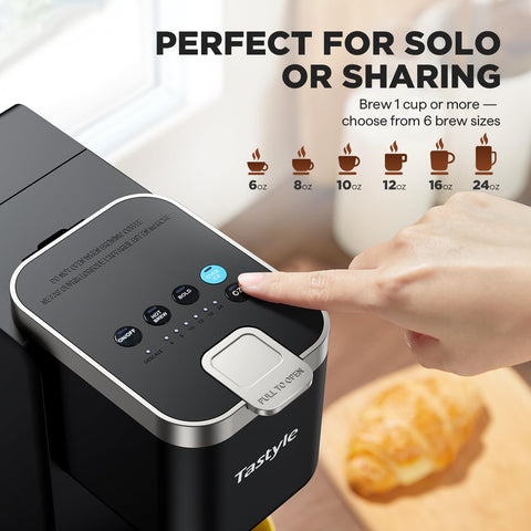 Aptitud para tazas de viaje de hasta 7,3 pulgadas de alto.