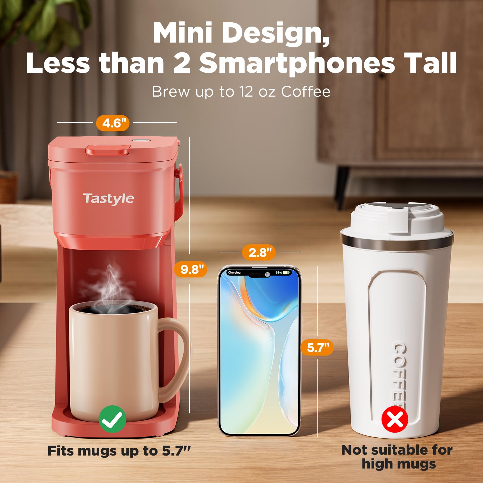 Tastyle compatible con cápsulas K para inicio rápido.