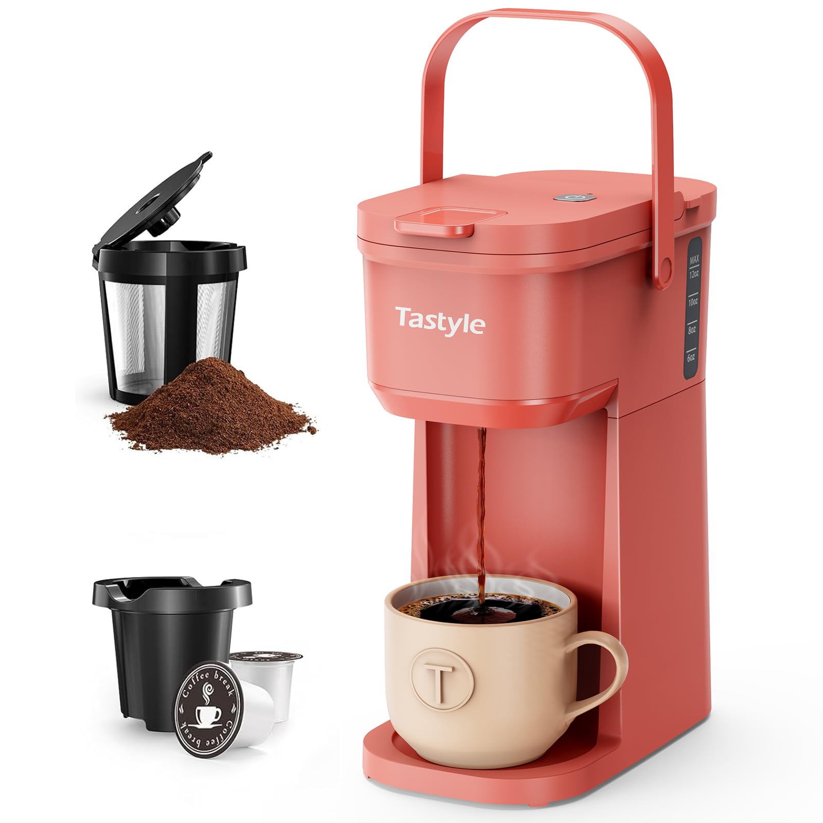 Tastyle cafetera portátil con mango para viajar y acampar.