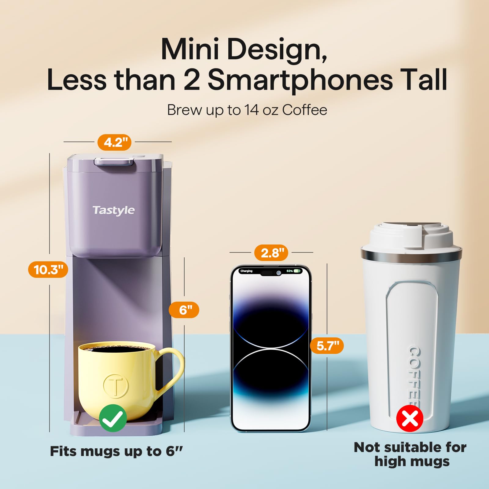 La Tastyle Mini preparando café helado, modo frío y refrescante.