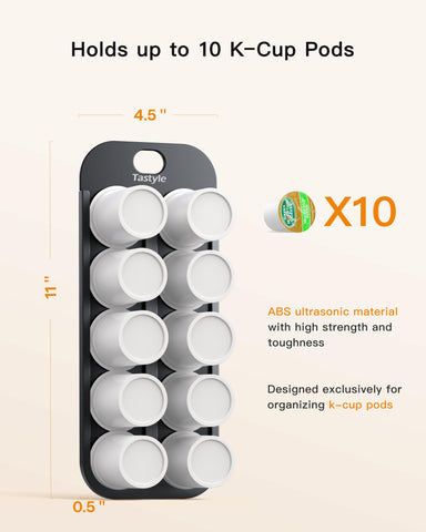 Tastyle organizador K-pod magnetico, capacidad para diez cápsulas, reduce el desorden